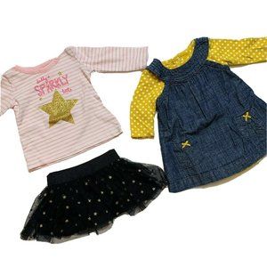 Carters and Okie Dokie Baby Girl Sets Sz 3m
